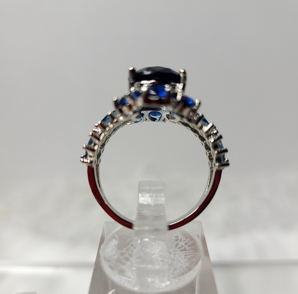 Blue Sapphire Statement Ring - Picture 5 of 10
